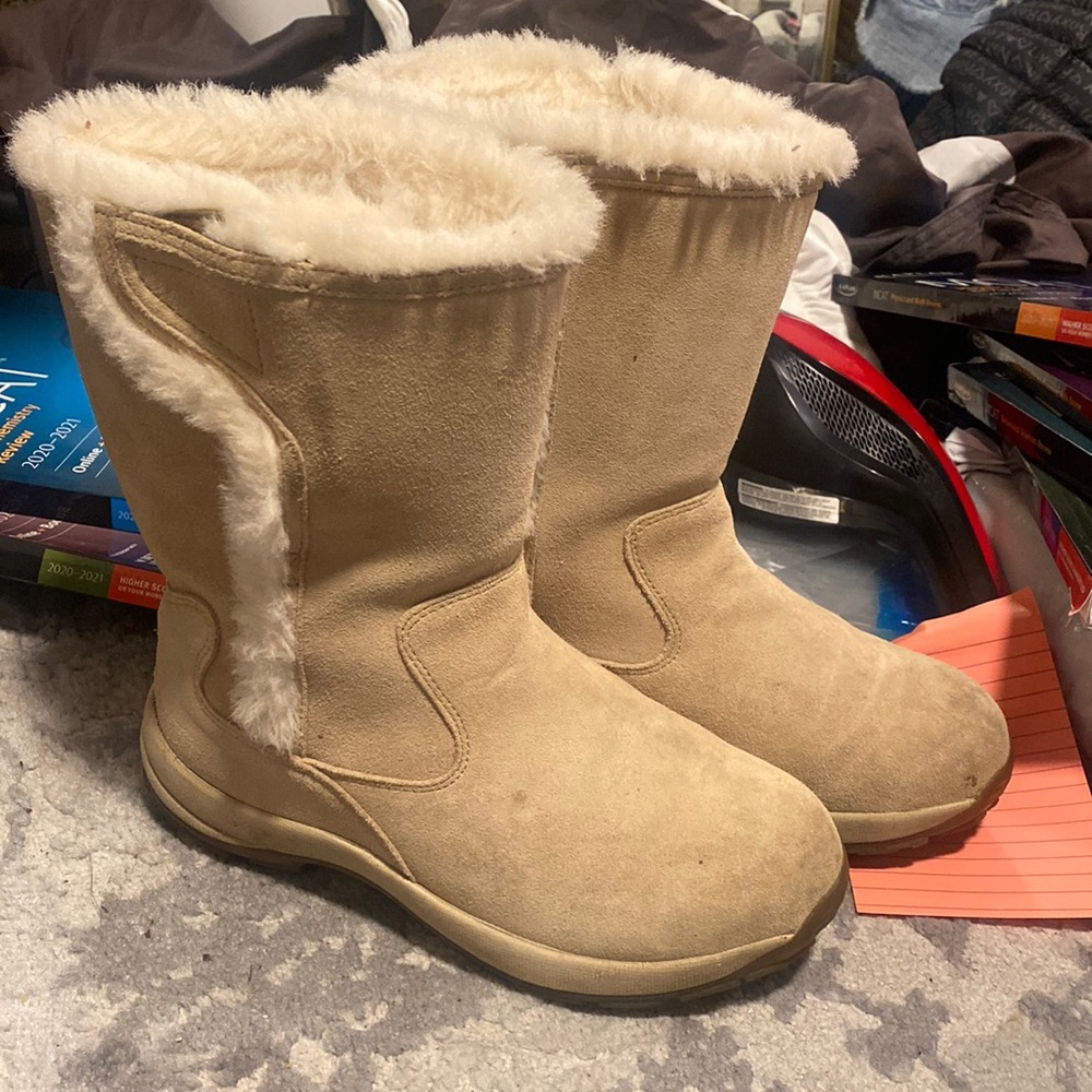 LL bean girls fleece lined winter boots